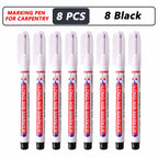 1-40PCS 20mm Deep Hole Long Nib Head Markers For Metal Perforating Pen Waterproof Bathroom Woodworking Decoration Multi-Purpose