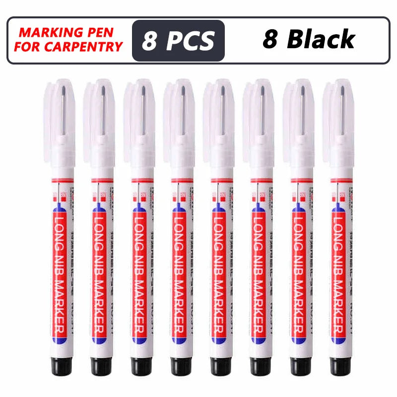1-40 pezzi 20 mm foro profondo pennarello a punta lunga per penna perforatrice per metallo impermeabile bagno lavorazione del legno decorazione multiuso 