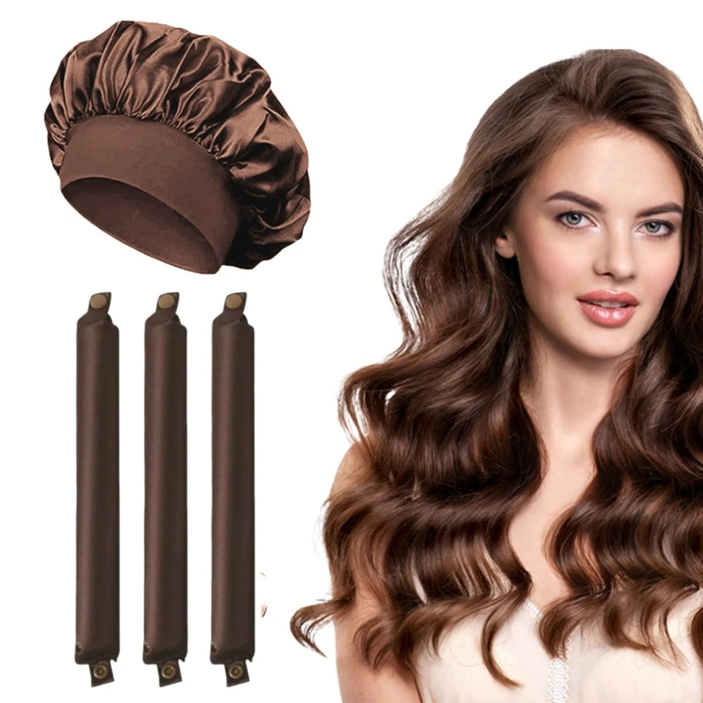 Arricciacapelli senza calore, fascia per capelli, bigodini morbidi senza calore, bigodini per capelli Lazy Curls, ferri flessibili per dormire con cuffia, strumenti per lo styling 