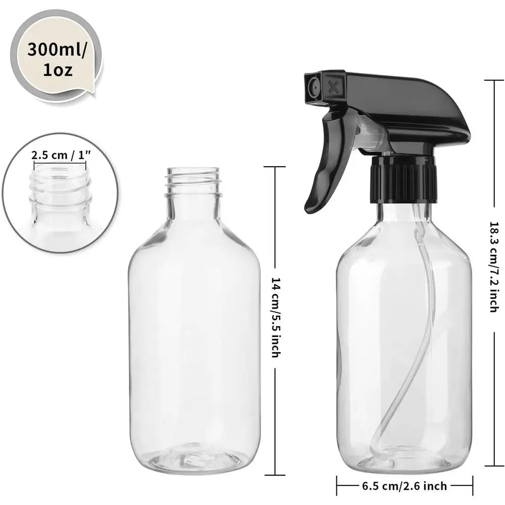 Flaconi spray di plastica vuoti da 300 ml, flacone spray di grande capacità, spruzzatore regolabile per uso domestico, strumento di pulizia per nebulizzatore d'acqua 