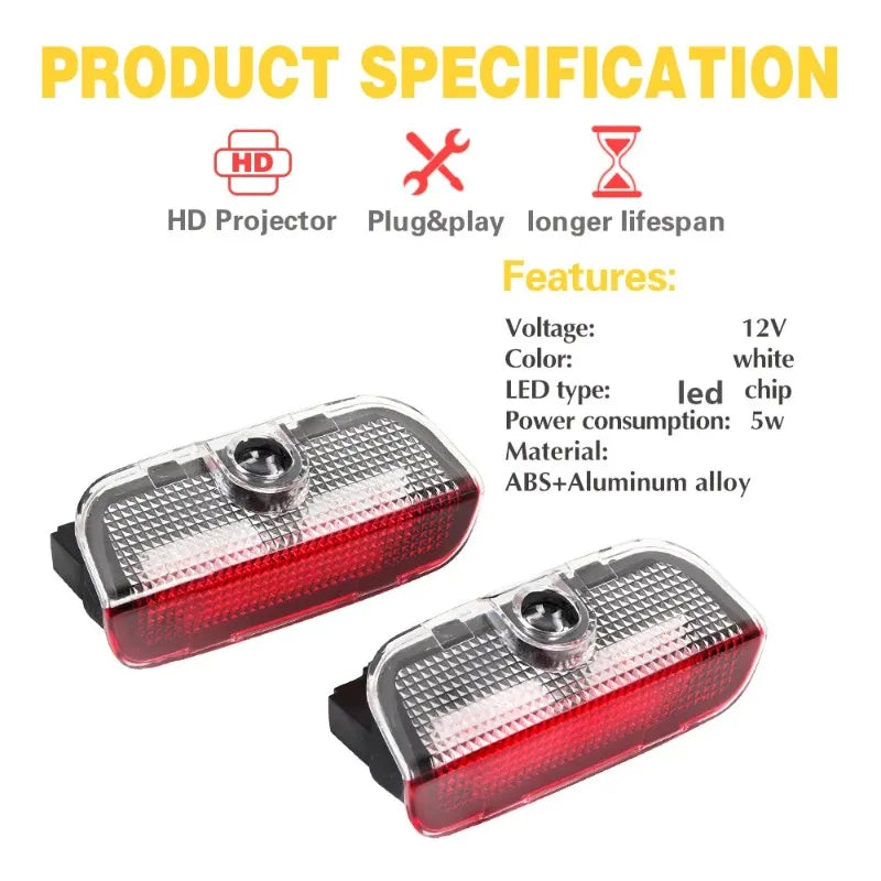 2026 New For VOLKSWAGEN VW Cup Holders Hub Caps LED Car Door Light Bulb Interior Decoration Accessories For VW Touareg 7P Passat