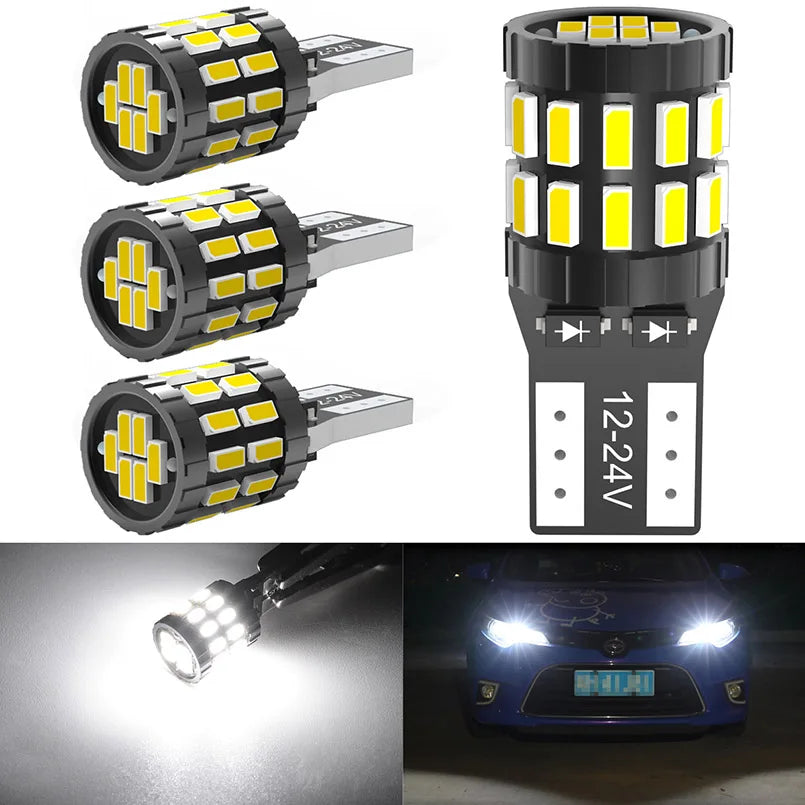 4 lampadine LED Canbus T10 W5W 168 194 6000K Luci di parcheggio a LED Luci interne Lampadine per auto 6000K Bianco Rosso Blu Ambra 12V 