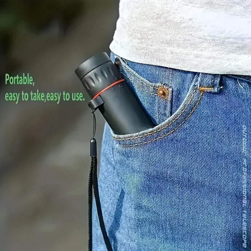 Nuovo telescopio monoculare HD 2000x25 Mini telescopio portatile per telefono cellulare con supporto Telescopio per campeggio, caccia e birdwatching 