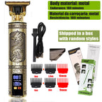 New Retro T9 Hair Clipper For Men, Electric Shaver, Rechargeable Hair Clipper, Portable Cordless Beard Trimmer