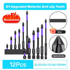 6/12 pezzi Punte per cacciavite magnetiche Punte a impatto Phillips antiurto antiscivolo Punte in lega di acciaio con gambo esagonale adatte per utensili elettrici