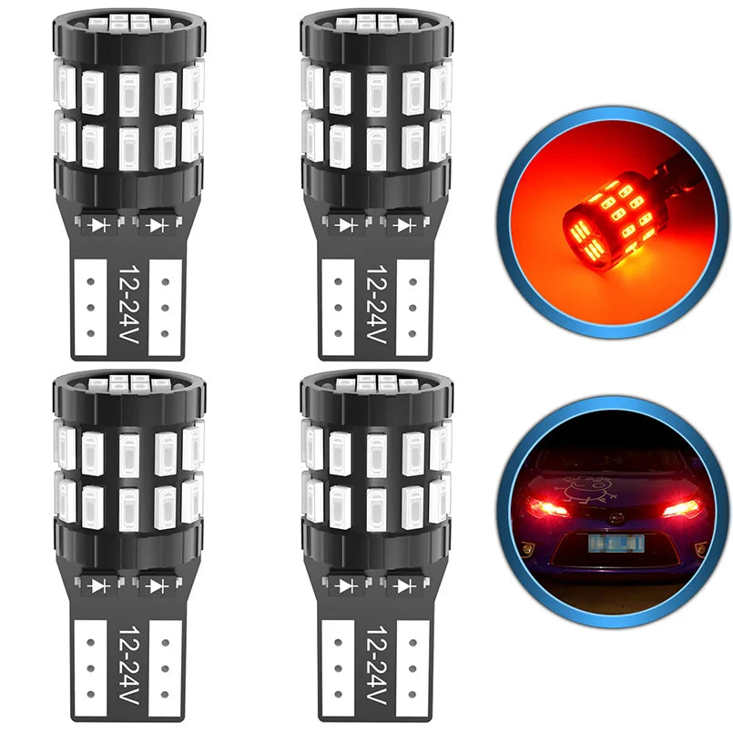 4 lampadine LED Canbus T10 W5W 168 194 6000K Luci di parcheggio a LED Luci interne Lampadine per auto 6000K Bianco Rosso Blu Ambra 12V 