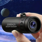 Nuovo telescopio monoculare HD 2000x25 Mini telescopio portatile per telefono cellulare con supporto Telescopio per campeggio, caccia e birdwatching 
