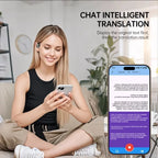 156 Cuffie wireless traduttore di lingue, auricolari Bluetooth 5.4, auricolari intelligenti impermeabili Ai in tempo reale, auricolari aziendali 