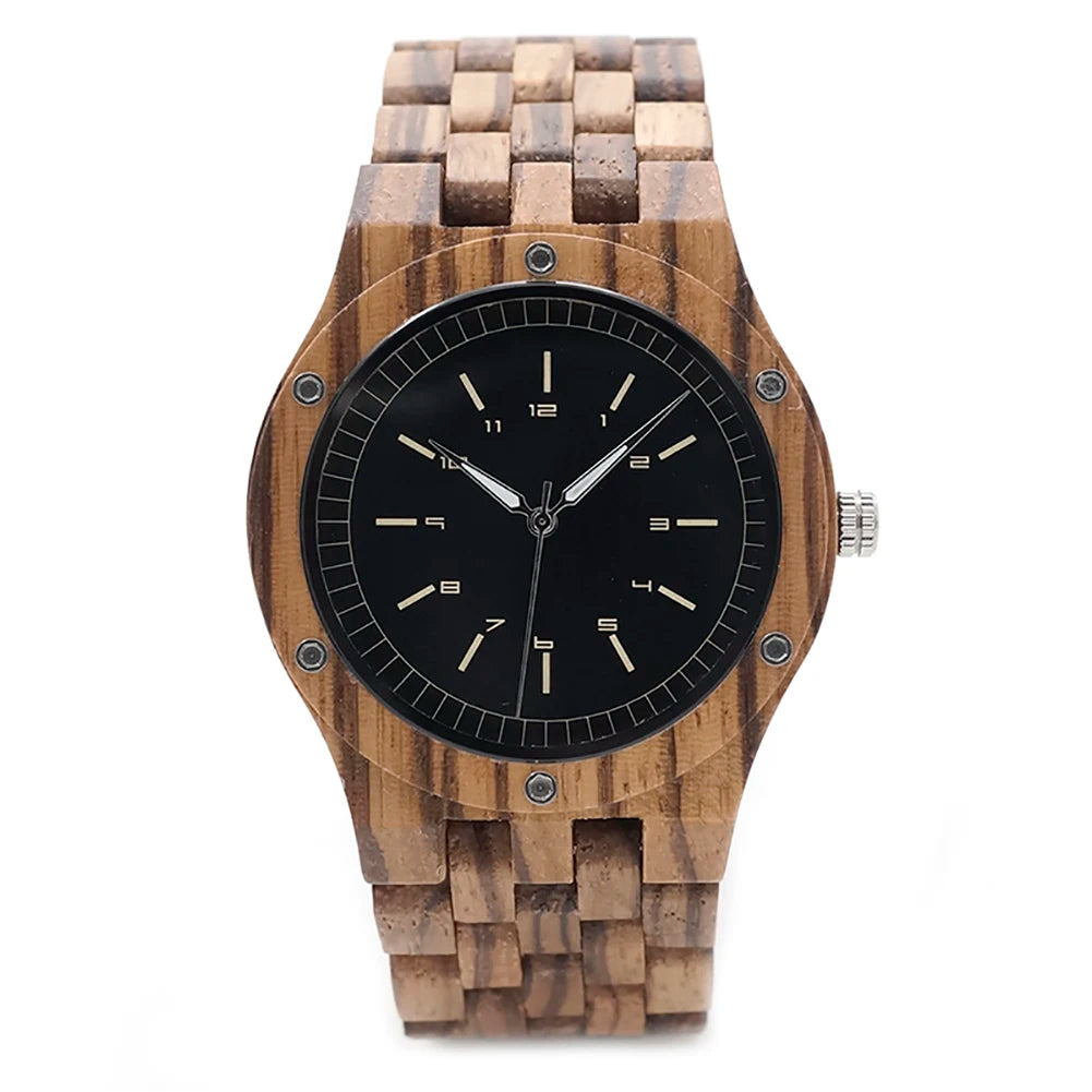 Orologio in liquidazione BOBOBIRD Design Orologio da polso al quarzo in legno per uomo Orologi dal buon rapporto qualità-prezzo Eco-regali Scatola misteriosa Invio casuale 