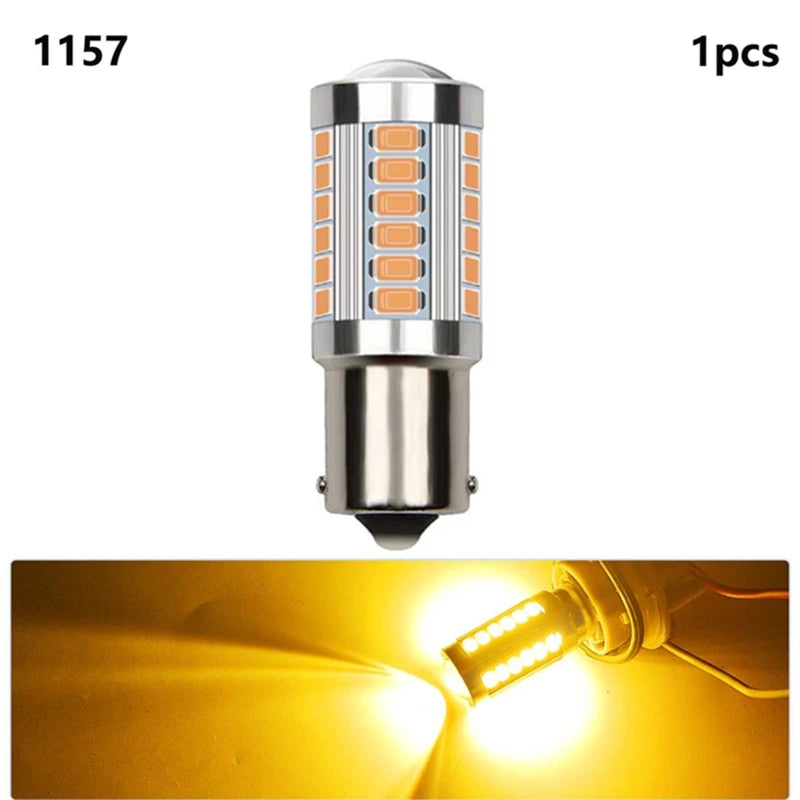 XMJS 2 pezzi Lampadina LED per auto P21W 1156 BA15S P21/5W BAY15D 1157 12V 7000K Bianco Indicatore di direzione Freno Backup Retromarcia Luci di parcheggio Lampade 