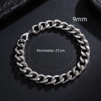 Nuovo braccialetto alla moda da uomo con catena cubana, classico in acciaio inossidabile, larghezza 3/5/7/9 mm, per uomo e donna, regalo di gioielli