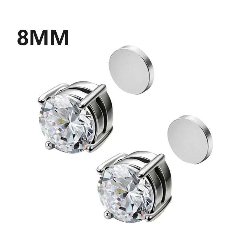 1-12 paia di orecchini a bottone magnetici alla moda, orecchini finti non piercing, regalo per uomo e donna. 
