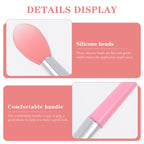 2 Sets Lip Silicone Gel Applicator Women Lipstick Brush Tool Fine Gentle Makeup Daily Professional Use