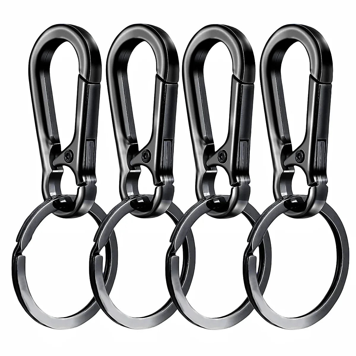4 pezzi portachiavi con moschettone in metallo a forma di moschettone portachiavi portachiavi clip gancio porta organizzatore per chiavi auto Finder f 