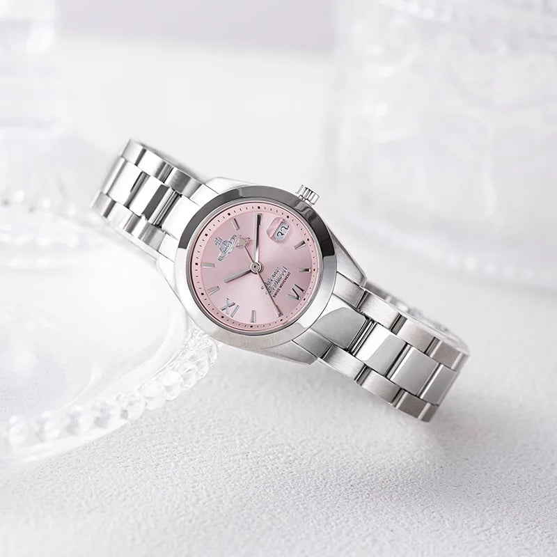 Vivienne Westwood Orologio da donna al quarzo rosa elegante e lussuoso 