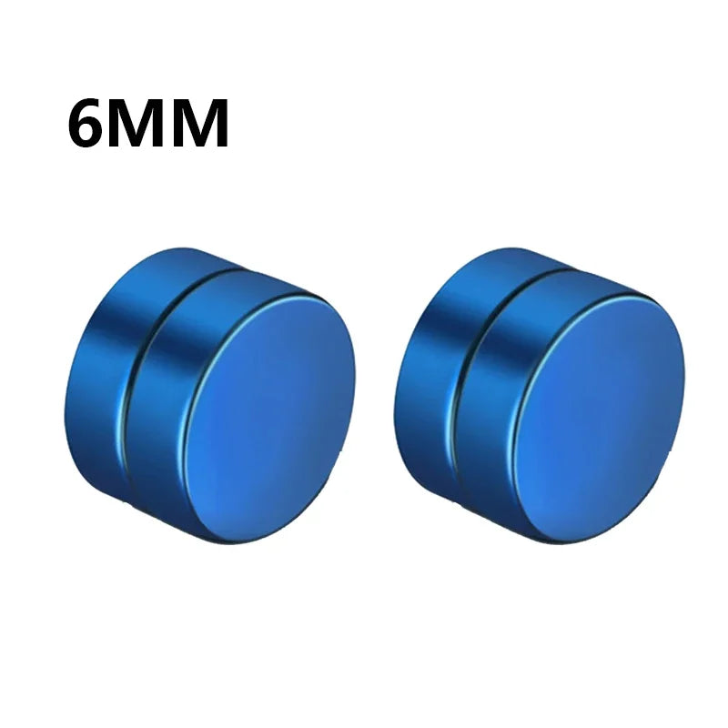 1-12 paia di orecchini a bottone magnetici alla moda, orecchini finti non piercing, regalo per uomo e donna. 