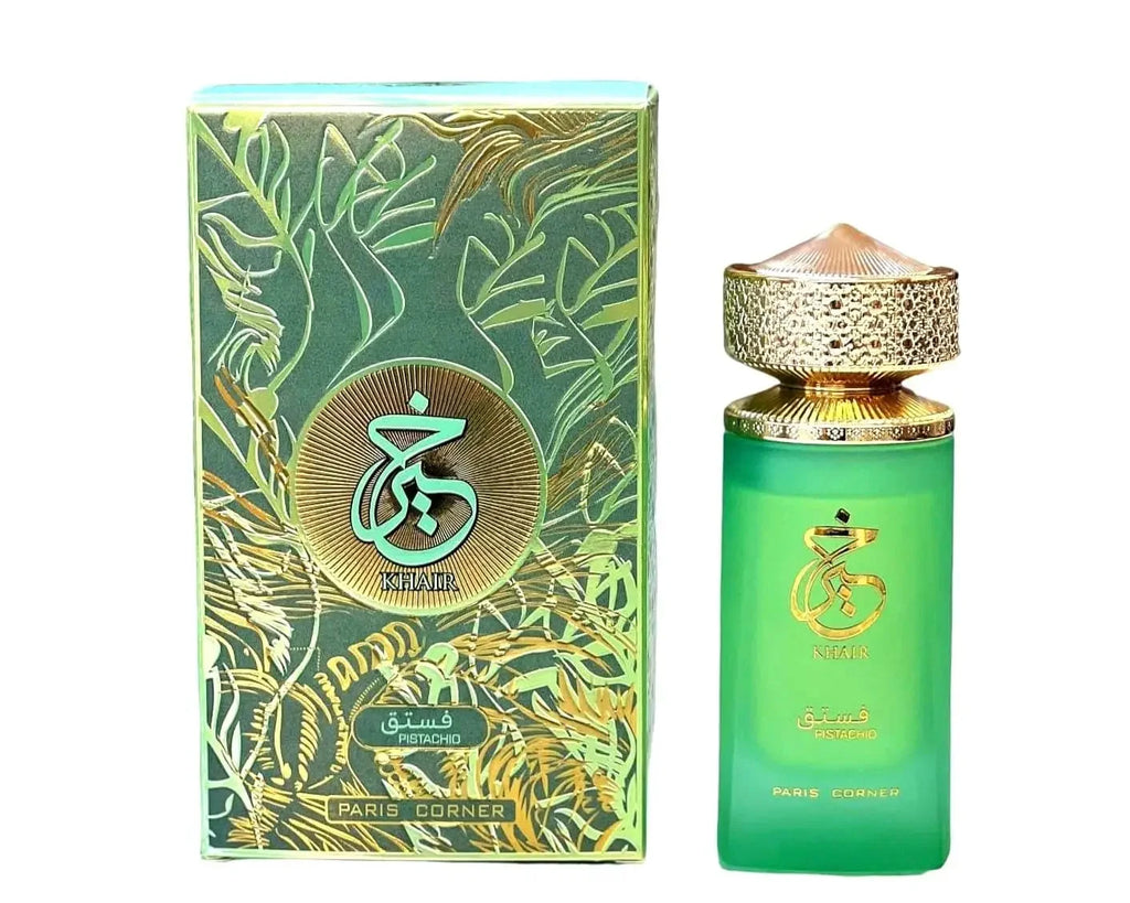 Paris Corner Khair Pistachio Eau De Parfum 100ml Dolce Gourmand Nocciolato Profumo Unisex di Lunga Durata Regalo di Lusso per Natale 