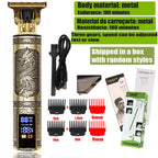 New Retro T9 Hair Clipper For Men, Electric Shaver, Rechargeable Hair Clipper, Portable Cordless Beard Trimmer