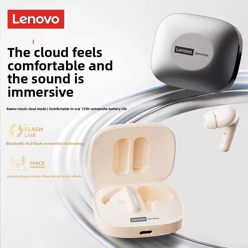 Auricolari wireless originali Lenovo LE209 2026 TWS Bluetooth 6.0 Auricolari in-ear a lunga durata della batteria Auricolari Microfono Stereo ENC Noise 