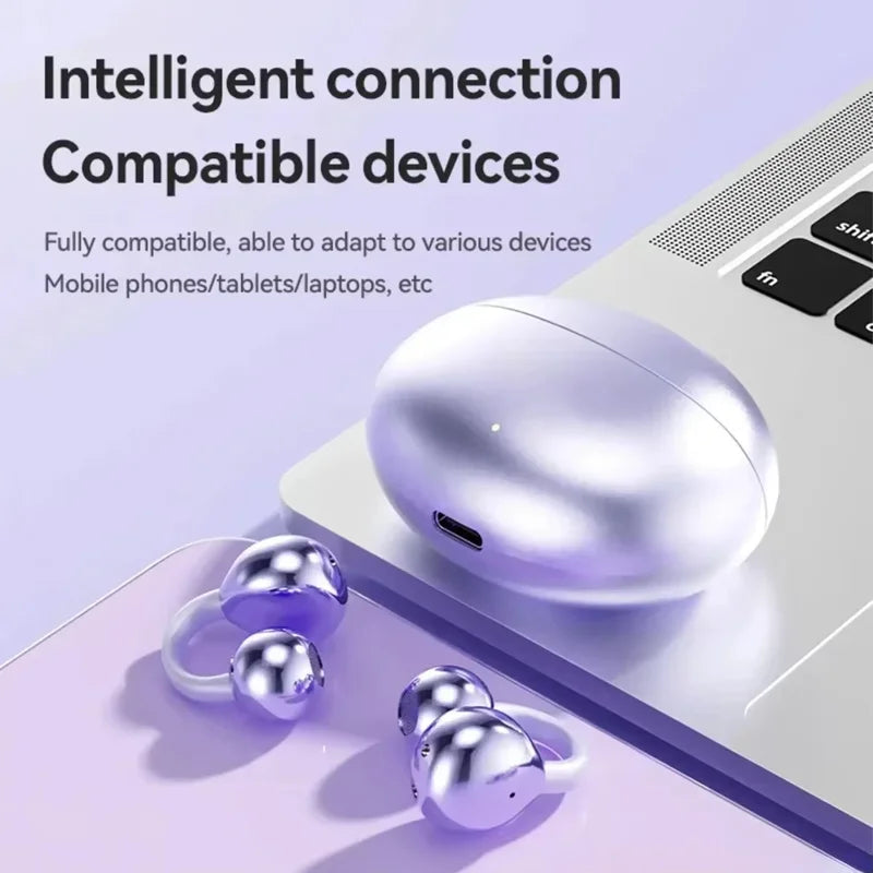 Auricolari wireless SONY con clip e orecchio aperto, Bluetooth 5.4, sport ENC, cancellazione del rumore, leggeri, resistenti al sudore, con microfono, per l'uso quotidiano 