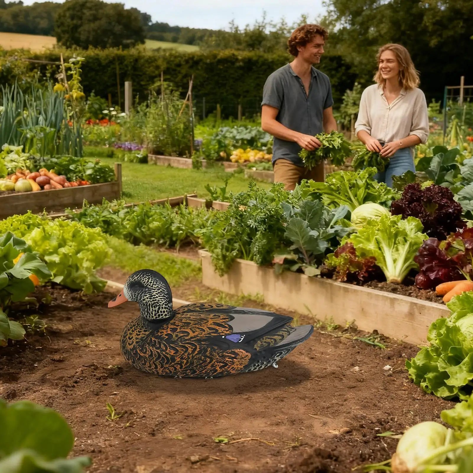 Esche per anatre in movimento, decorazione per uccelli acquatici, esche galleggianti per germani reali, per giardino, campeggio all'aperto, cortile, patio, stagno, piscina 