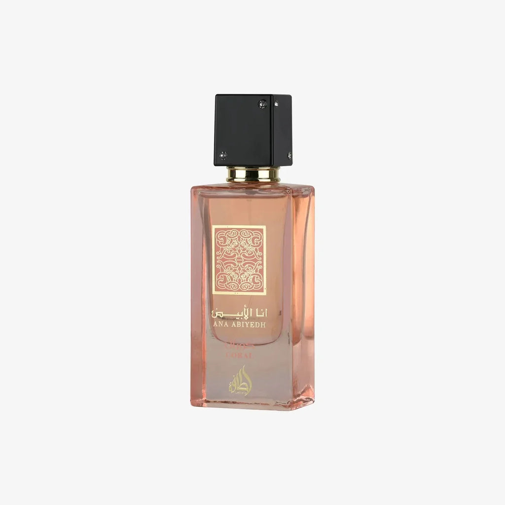 Lattafa Ana Abiyedh Coral EDP 2.0oz 60ml Profumo unisex fresco, fruttato, floreale, di lunga durata, elegante regalo di lusso per Natale 