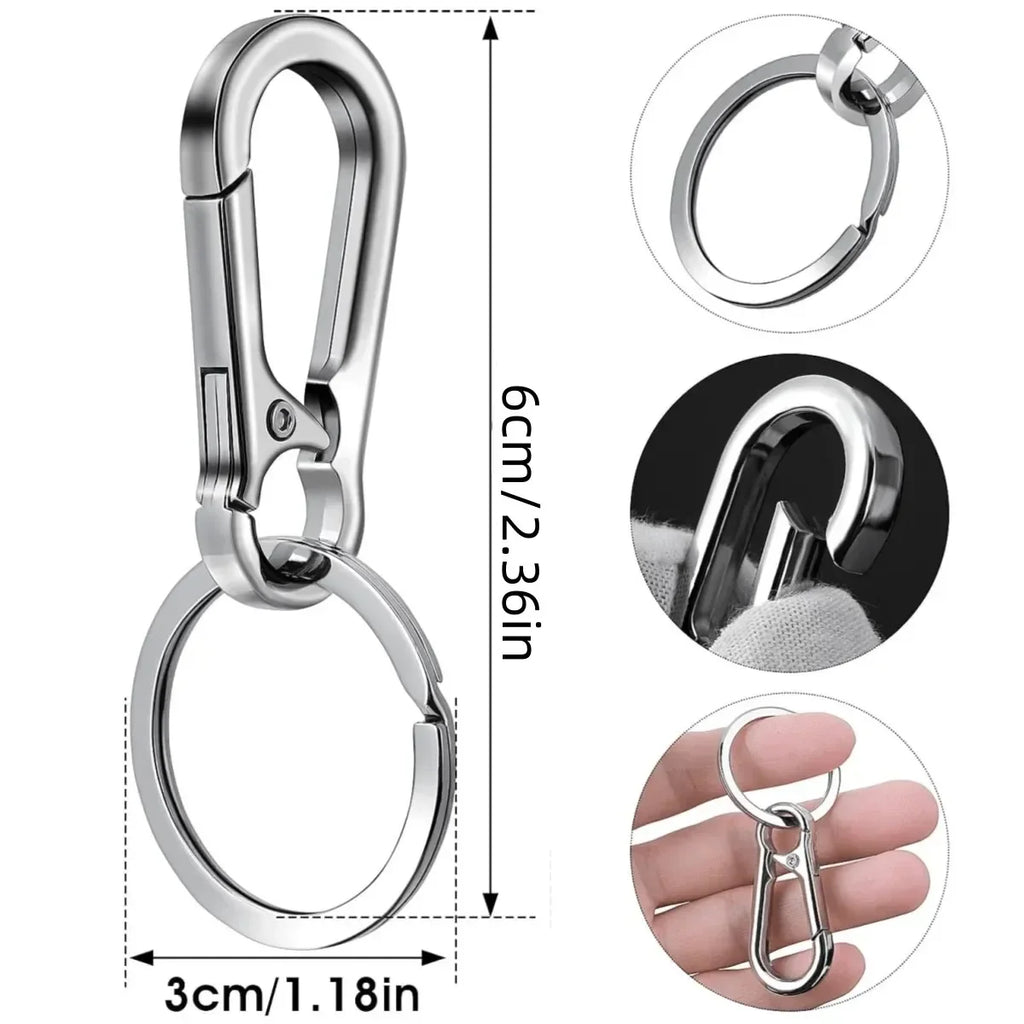 4 pezzi portachiavi con moschettone in metallo a forma di moschettone portachiavi portachiavi clip gancio porta organizzatore per chiavi auto Finder f 