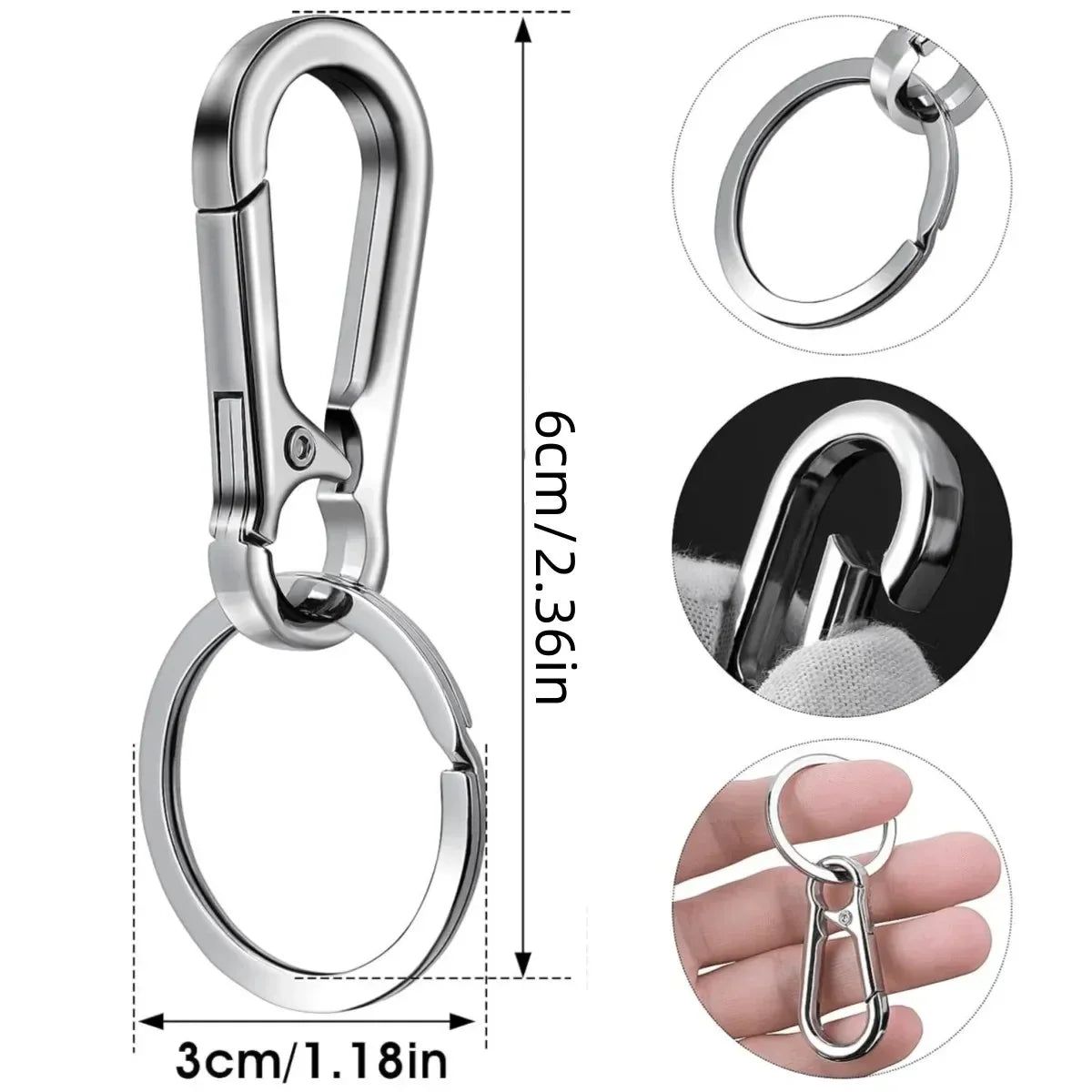 4 pezzi portachiavi con moschettone in metallo a forma di moschettone portachiavi portachiavi clip gancio porta organizzatore per chiavi auto Finder f 