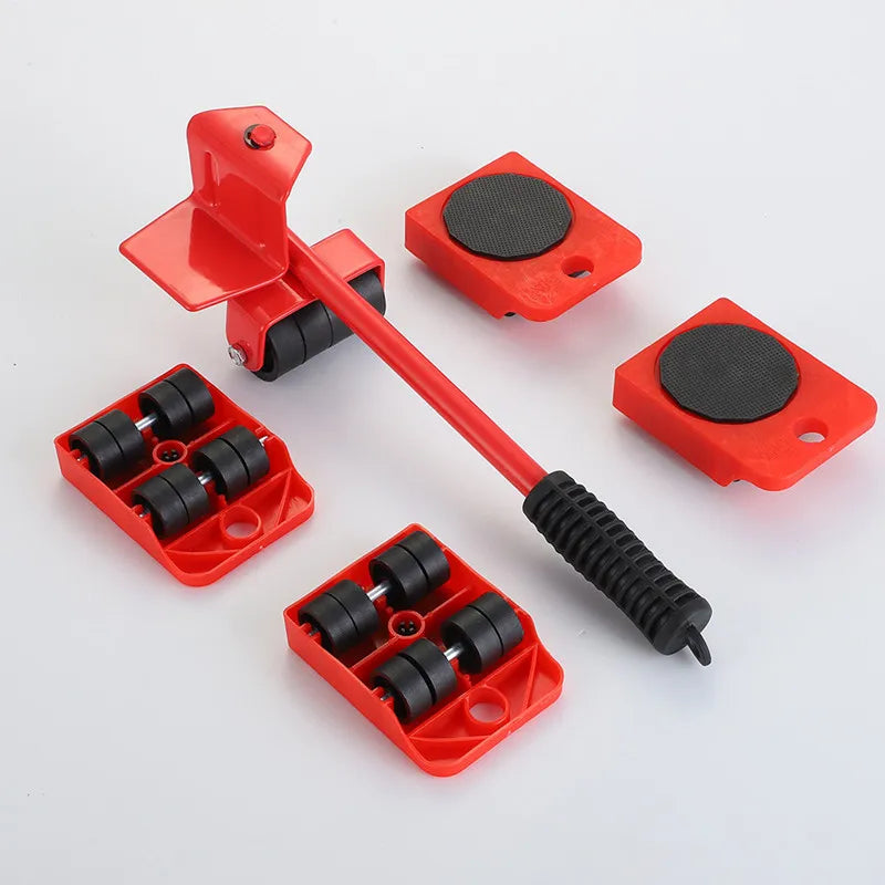 Set di rulli per il trasporto di mobili, set di strumenti per il sollevamento e lo spostamento, dispositivo per lo spostamento di oggetti pesanti, utensile manuale