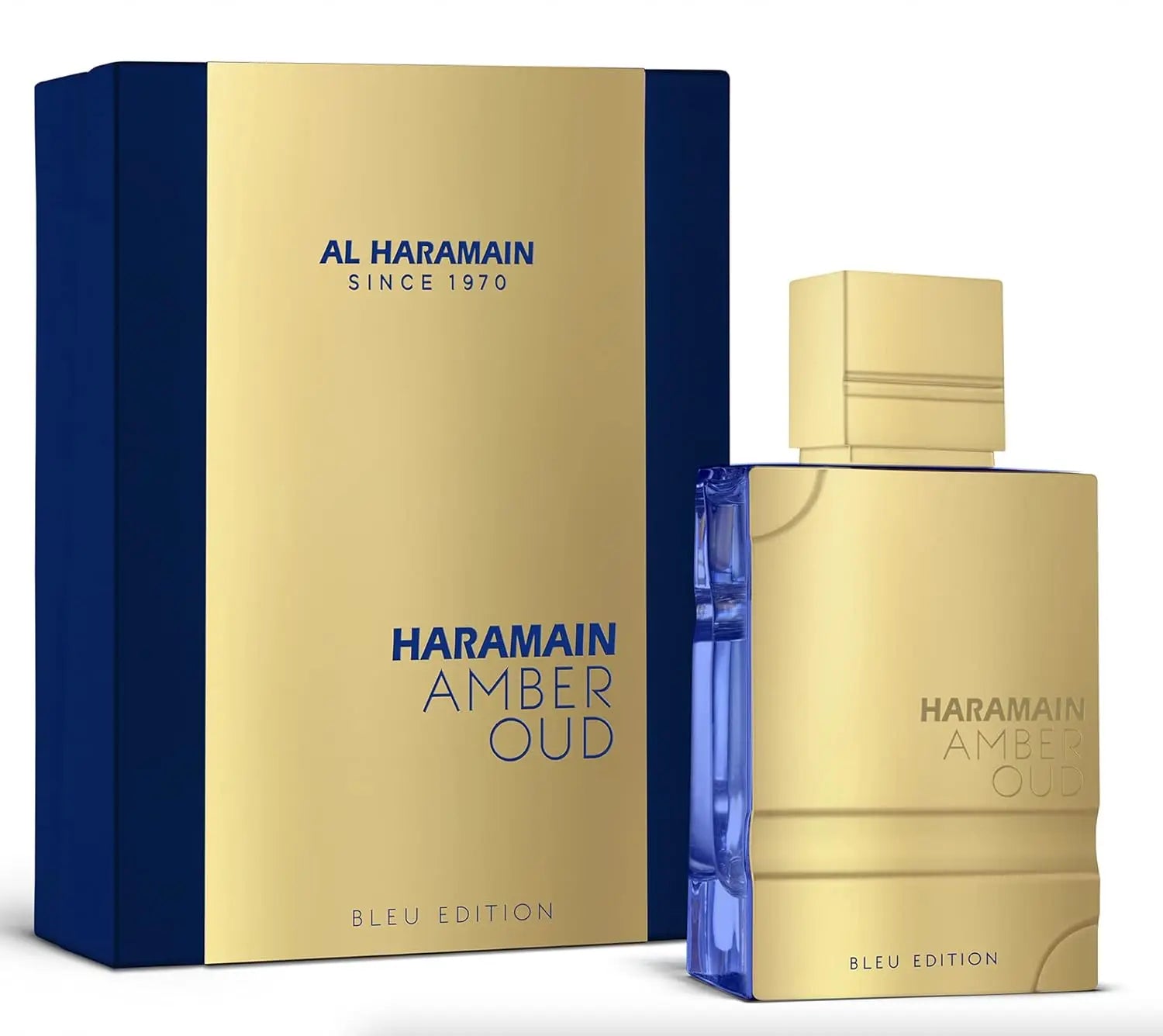 Al Haramain Amber Oud Blue Edition EDP per uomo 2,0 oz / 60 ml – Colonia fresca, ambrata e legnosa a lunga durata, regalo di Natale ideale 