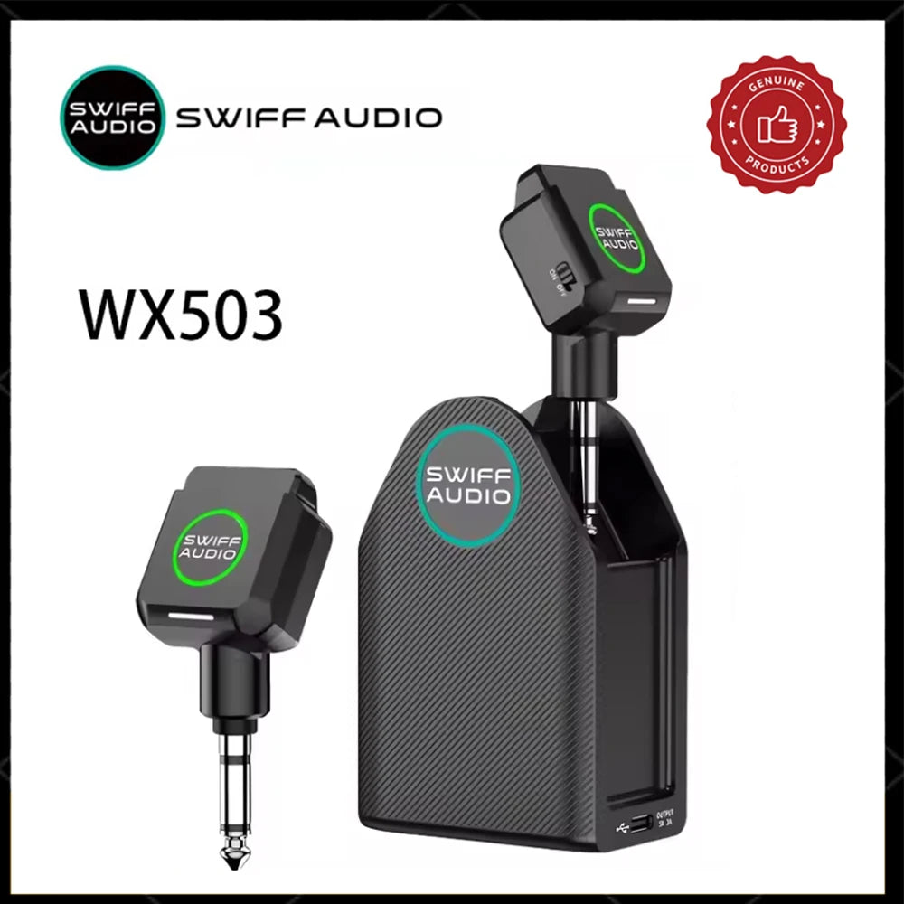 SWIFF AUDIO WX503 Sistema trasmettitore ricevitore digitale wireless per chitarra acustica, chitarra elettrica, basso elettrico 