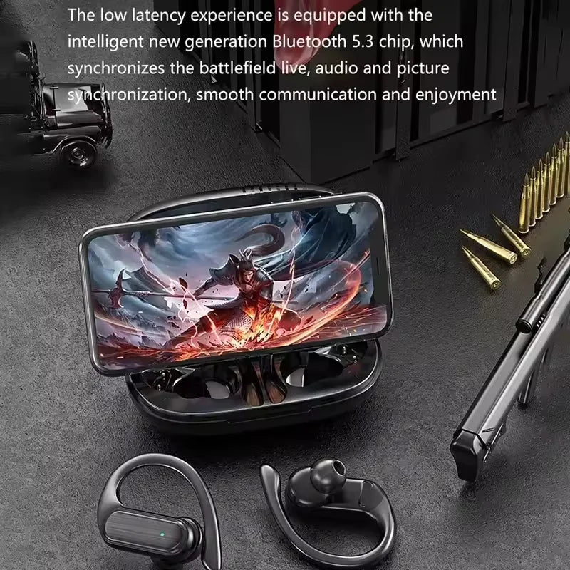 Auricolari originali Sony Bluetooth 5.3 TWS Cuffie HiFi wireless con ganci auricolari per corsa, sport, chiamate, giochi, display LED 