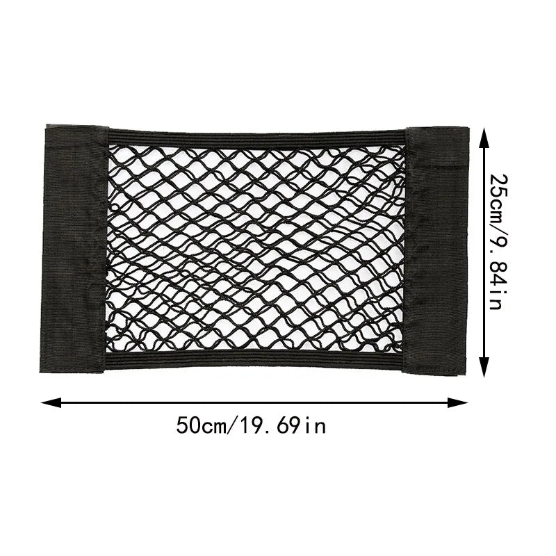 Organizer universale in rete per bagagliaio auto, tasca portaoggetti in velcro, borsa portaoggetti elastica per veicoli, accessori interni in rete per auto