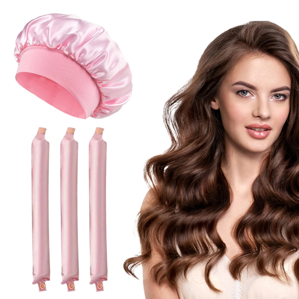 Arricciacapelli senza calore, fascia per capelli, bigodini morbidi senza calore, bigodini per capelli Lazy Curls, ferri flessibili per dormire con cuffia, strumenti per lo styling 