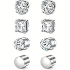 1-12 paia di orecchini a bottone magnetici alla moda, orecchini finti non piercing, regalo per uomo e donna. 