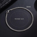 Nuovo braccialetto alla moda da uomo con catena classica in acciaio inossidabile da 3/5/7/9 mm di larghezza, braccialetto a catena per uomo e donna, regalo di gioielli 