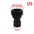 Raccordo filettato US/EU da 3/4 di pollice, connettore rapido per tubo da giardino da 16 mm, connettore rapido per irrigazione 