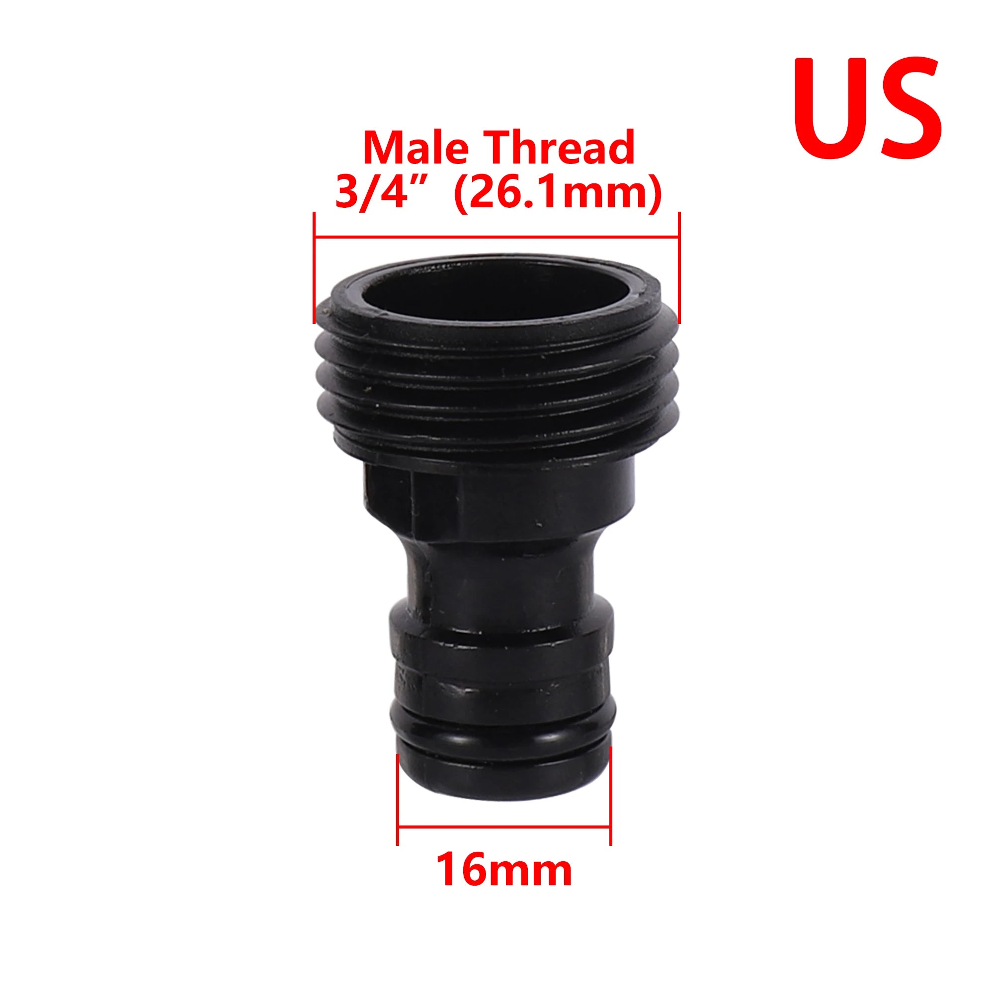 Raccordo filettato US/EU da 3/4 di pollice, connettore rapido per tubo da giardino da 16 mm, connettore rapido per irrigazione 