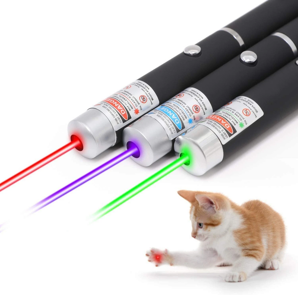 3 confezioni di penna puntatore laser da 900 miglia, luce verde blu rossa, raggio visibile