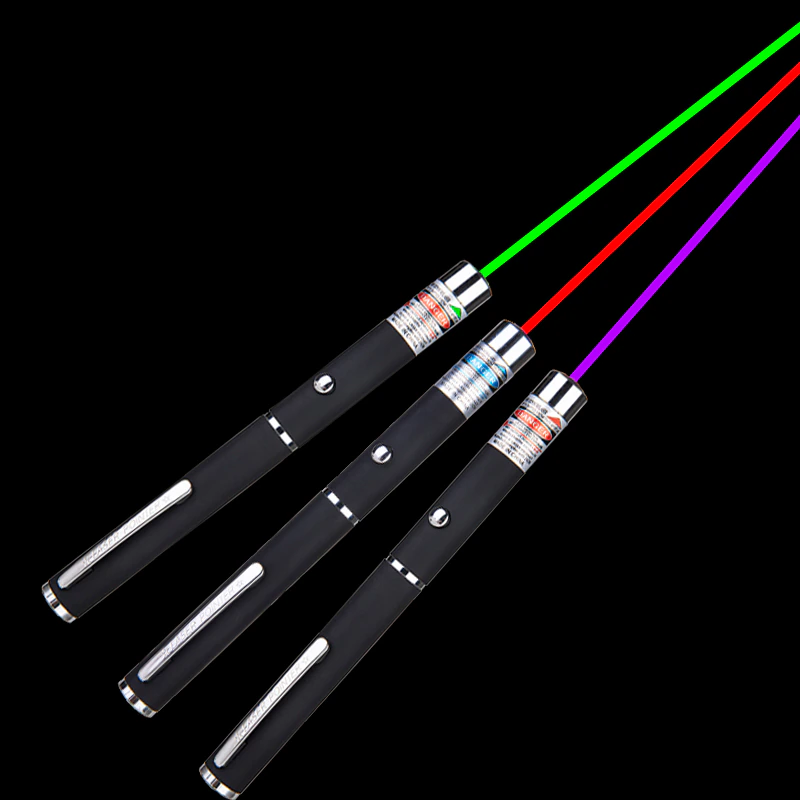 3 confezioni di penna puntatore laser da 900 miglia, luce verde blu rossa, raggio visibile