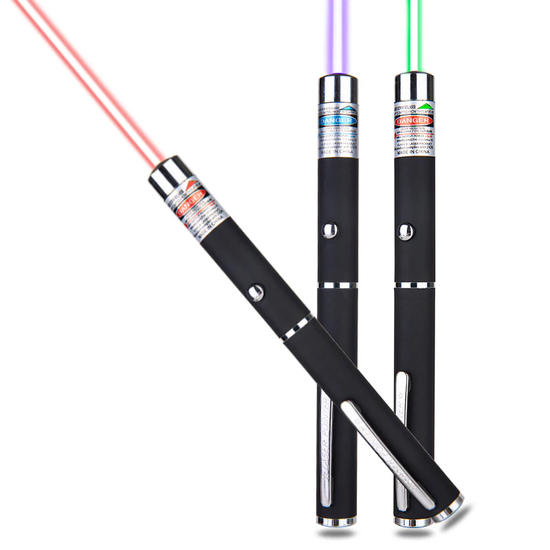 3 confezioni di penna puntatore laser da 900 miglia, luce verde blu rossa, raggio visibile