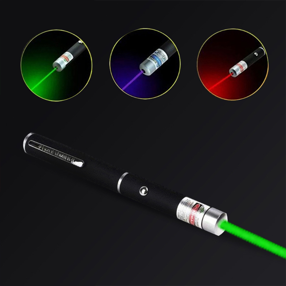 3 confezioni di penna puntatore laser da 900 miglia, luce verde blu rossa, raggio visibile