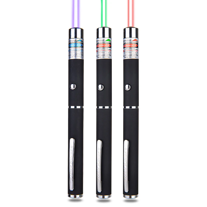 3 confezioni di penna puntatore laser da 900 miglia, luce verde blu rossa, raggio visibile