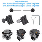 1 set di strumenti per la messa in fase del motore diesel, strumento di sincronizzazione del motore, kit di strumenti per la messa in fase dell'albero motore per VW 1.2 1.4 1.9 2.0 TDI PD 