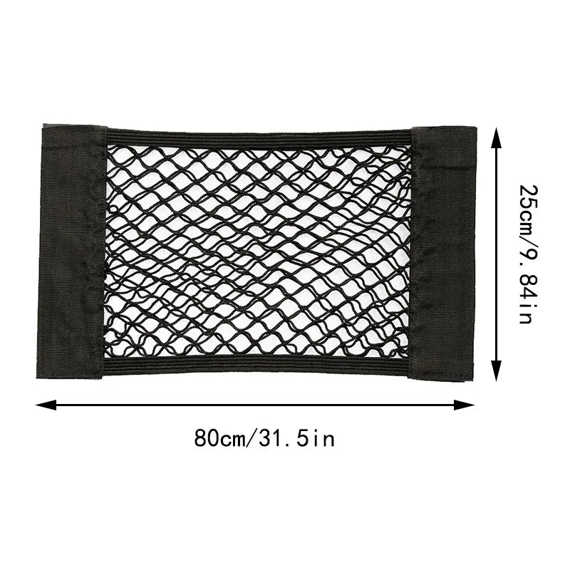 Organizer universale in rete per bagagliaio auto, tasca portaoggetti in velcro, borsa portaoggetti elastica per veicoli, accessori interni in rete per auto