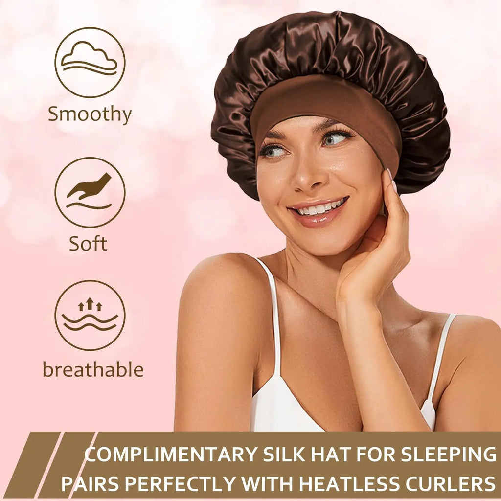 Arricciacapelli senza calore, fascia per capelli, bigodini morbidi senza calore, bigodini per capelli Lazy Curls, ferri flessibili per dormire con cuffia, strumenti per lo styling 