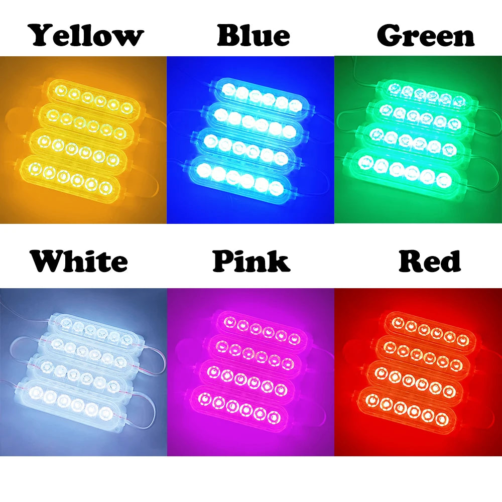 4/10 pezzi 24 V LED modulo luce di segnalazione per camion griglia luci per auto rimorchio furgone SUV indicatore lampeggiante lampadina pubblicitaria