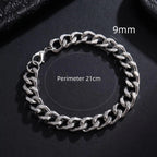 Nuovo braccialetto alla moda da uomo con catena classica in acciaio inossidabile da 3/5/7/9 mm di larghezza, braccialetto a catena per uomo e donna, regalo di gioielli 