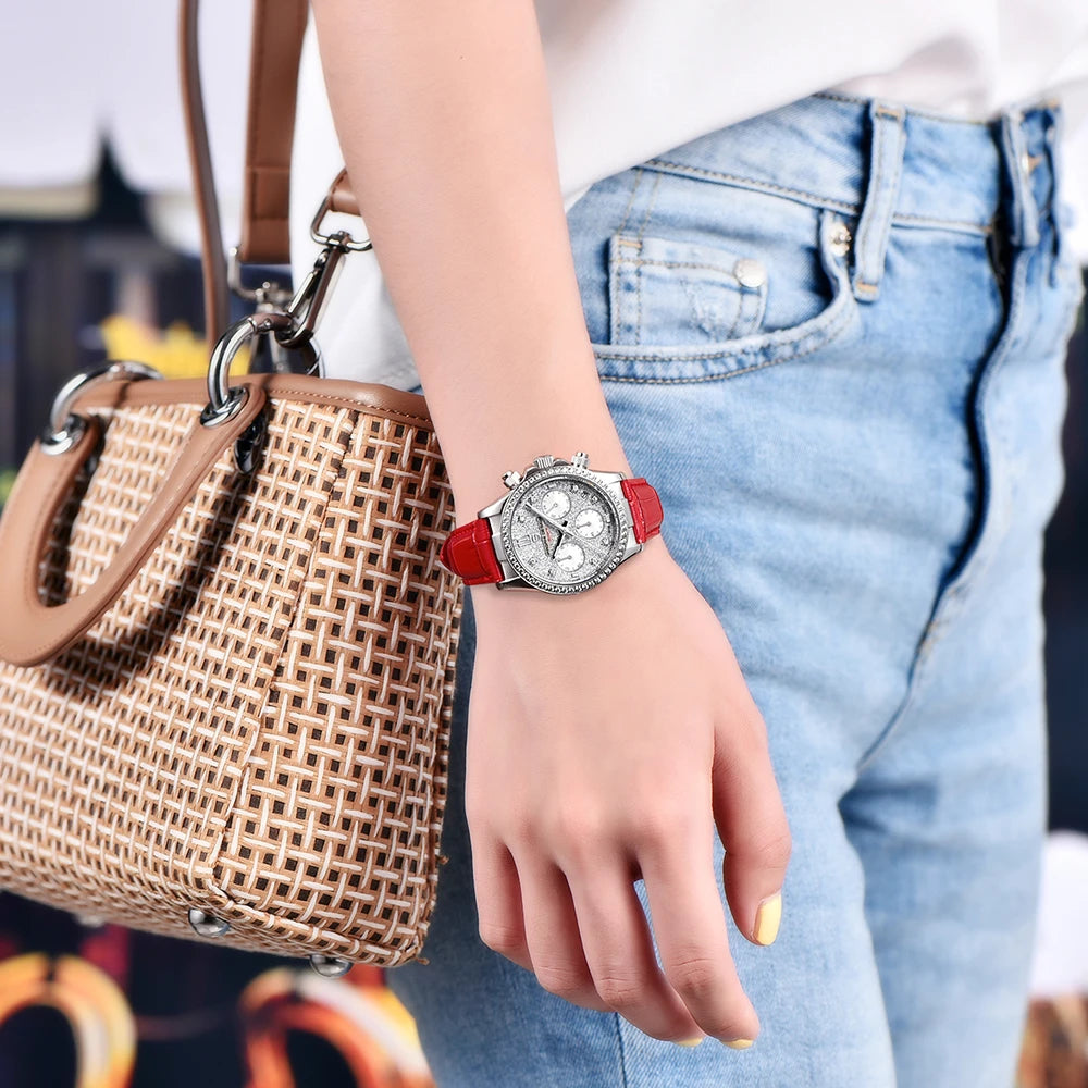 PAGANI DESIGN 1730 Fashion Multifunctional Women's Quartz Watch Luxury Sapphire Glass Watch Women's Exquisite Packaging Gift Box