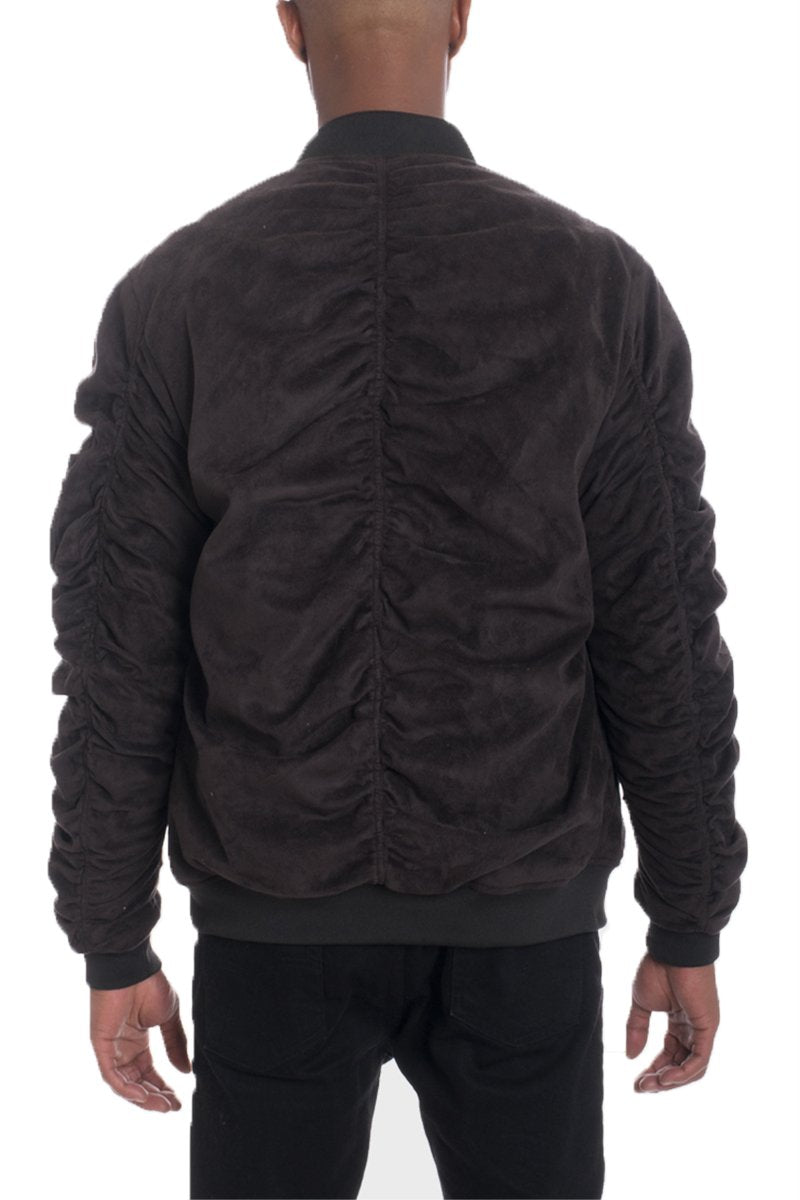 BOMBER IN FINTA CAMOSCIO 6111